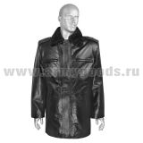 Куртка зим. кожаная (нат. мех) черная (меховая подкладка на молнии) френч
