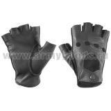 Перчатки кожаные обр/пал женские (черные) 250
