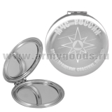 Зеркало карманное с лазерной гравировкой МЧС России (Предотвращение, спасение, помощь)