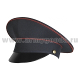 Фуражка простая Полиция (темно-синяя с красным кантом) габардин