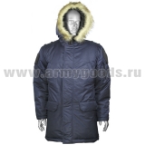 Куртка зим. Штабная синяя ("таслан" 100% п/э / синтепон 400 гр/м2)