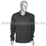 Рубашка мужская (дл.рук.) черная ткань Rip-Stop (к офисному костюму)