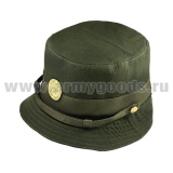 Шляпа женская офисная повседневная оливковая (ткань Rip-Stop) c вышит. малой кокардой РА (ТУ 858-6445-2016)