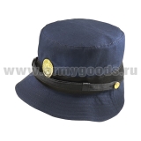 Шляпа женская офисная повседневная синяя (ткань Rip-Stop) c вышит. малой кокардой РА (ТУ 858-6445-2016)