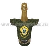 Рубашечка на бутылку сувенирная вышитая Пограничная служба (“русская цифра”)