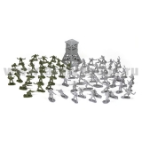 Набор игрушек пластмассовых “Рота солдат”  (солдаты 70 шт, вышка)