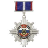 Медаль 55 лет вневедомственной охране МВД РФ (крест с накл., смола, на подвеске - лента)