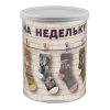 Сувенир Носки на недельку (носки в банке) цвет черный, разм. 27 Сувенир Носки на недельку (носки в банке) цвет черный, разм. 27
