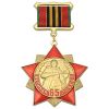 Медаль 65 лет Великой победе (красная звезда с лучами, на планке - лента)