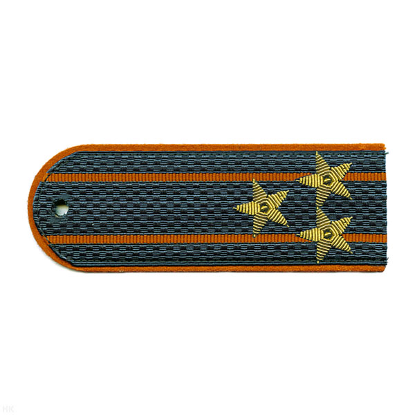 Погоны МЧС серо-синие с оранж. кантом с 2 оранж. просв. на китель, вышит. канителью (полковник)