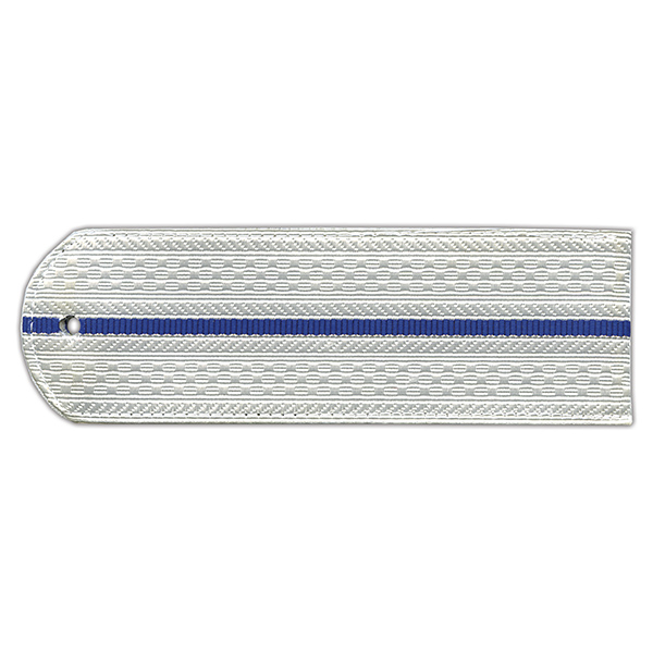 Погоны белые 1 васильк. пр. без канта Юстиция н/о на рубашку