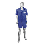 Костюм тропический ВМФ СССР (рубашка кор. рукав + шорты) голубой/синий - по наличию на складе