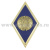 Значок мет. Ромб РБ Высшее образование синий с золотым кантом (латунь, хол.эм. с накладным гербом РБ)