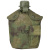 Фляга НАТО пластиковая (с мет. котелком) в чехле "мох" (A-TACS FG)