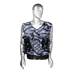 Жилет разгрузочный тактический ОМОН "камыш" серый (ткань "оксфорд")