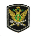Шеврон вышит. ФССП (5-уг. с эмбл. нов/обр) люрекс
