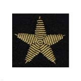 Звезда ВМФ на рукав (черный фон) канитель