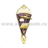 Значок мет. Инстр.-парашютист 400 прыжов (с орлом и накл. самолетом) хол. эм.