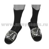 Тапки домашние (в комплекте с носками) зеленый камуфляж