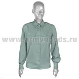 Рубашка форм. офиц. женская (дл.рук.) фисташковая ФТС России
