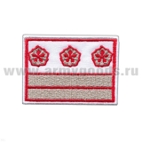 Нагрудный знак вышит. РЖД (белый) 2 галуна 3 звезды