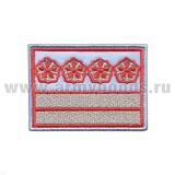 Нагрудный знак вышит. РЖД (голубой) 2 галуна 4 звезды