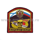 Шеврон шелкография МП (арка) (череп с орлом РФ)