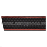 Погоны черные красн. кант (со скосом) 15,5 см