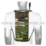 Питьевая система наплечная кмф зеленая woodland MOLLE (объем 2,5 л)