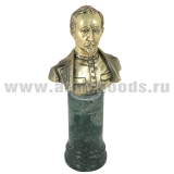 Статуэтка (литье бронза, камень змеевик) Дзержинский (бюст)