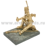 Статуэтка (литье бронза, камень змеевик) Казак (1812 г.)