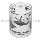 Кружка стекло (0,3 л) МЧС России (Предотвращение, спасение, помощь)