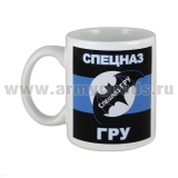 Кружка фарф. (0,3 л) Спецназ ГРУ (летучая мышь на фоне луны и 2 спецназовца)
