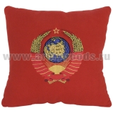 Подушка сувенирная вышитая (30х30 см) Герб СССР