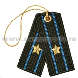 Брелок вышитый Погончики ВДВ оливковые (майор)