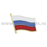 Значок мет. Флажок РФ (длина 21 мм) на пимсе