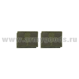Нашивки вышит. ВДВ (нов/обр, оливк.) петличные эмблемы на липучке