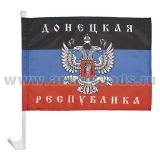 Флажок на автомобильном флагштоке Донецкой народной республики