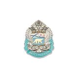 Значок мет. Бесстрашный СФ (орел ВМФ с накл. белый медведь)