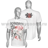 Футболка с рис краской Карате (белая)