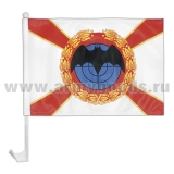 Флажок на автомобильном флагштоке Военная разведка РФ (белый фон)
