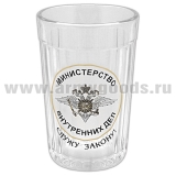 Стакан стеклянный граненый МВД  (Служу закону!)