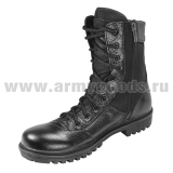 Ботинки в/б Кросс (кожа + черная кордура) шнуровка + молния (КС-11)