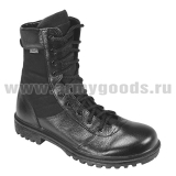 Ботинки в/б Кросс (кожа + черная кордура) шнуровка + молния (КС-11)
