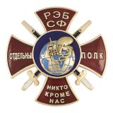 Значок мет. Отдельный полк РЭБ СФ (спрут)