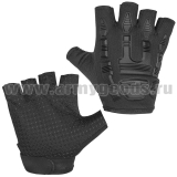 Перчатки с обр/пал с рез. накладками (мод 3) черные (размер универсальный)