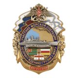 Значок мет. Участник морской операции по принуждению Грузии к миру БДК "Ц. Куников" август 2008