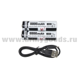 Фонарь налобный (дальность свечения 1000 м) с зарядкой от USB (FA-002M)