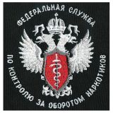 Футболка с вышивкой на груди и на спине Спецназ ФСКН (бел. вышивка) черн.