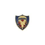 Значок мет. Сова ГРУ на гвоздике с парашютом (щит) мал., на пимсе